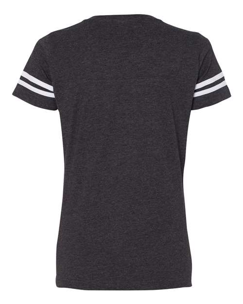 LAT - Women's Football V-Neck Fine Jersey Tee - 3537