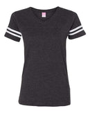 LAT - Women's Football V-Neck Fine Jersey Tee - 3537