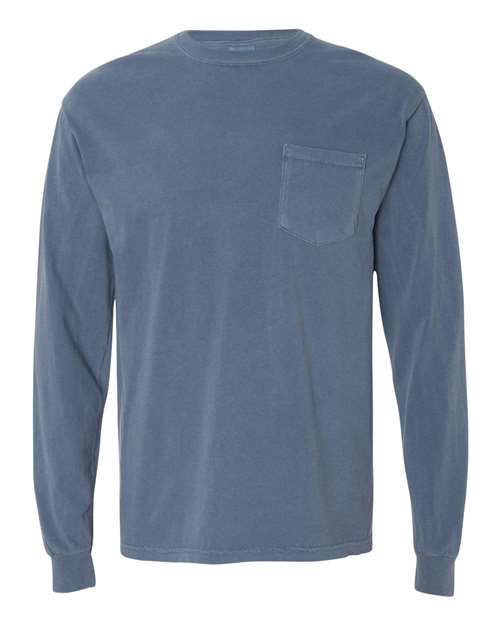 Comfort Colors - Garment-Dyed Heavyweight Long Sleeve Pocket T-Shirt - 4410