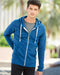 J. America - Triblend Full-Zip Hooded Sweatshirt - 8872