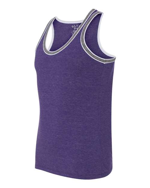 Blue 84 - USA-Made Juniors' Triblend Double Trim Tank Top - JTK