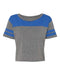 Blue 84 - USA-Made Juniors' Triblend Striped Cropped Tee - JTCT