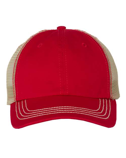 Mega Cap - Washed Twill Trucker Cap - 6894