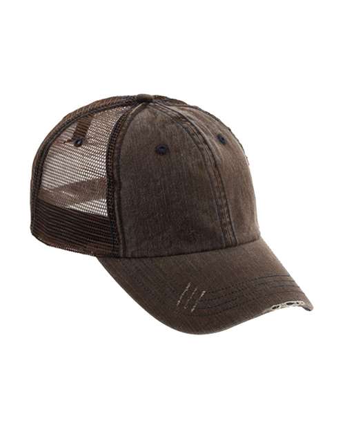 Mega Cap - Herringbone Trucker Cap - 6990