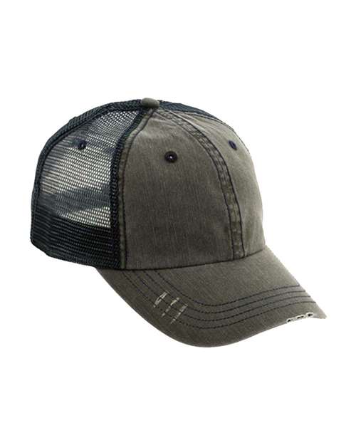 Mega Cap - Herringbone Trucker Cap - 6990