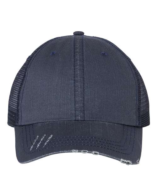 Mega Cap - Herringbone Trucker Cap - 6990