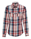 Burnside - Women's Long Sleeve Plaid Shirt - 5222