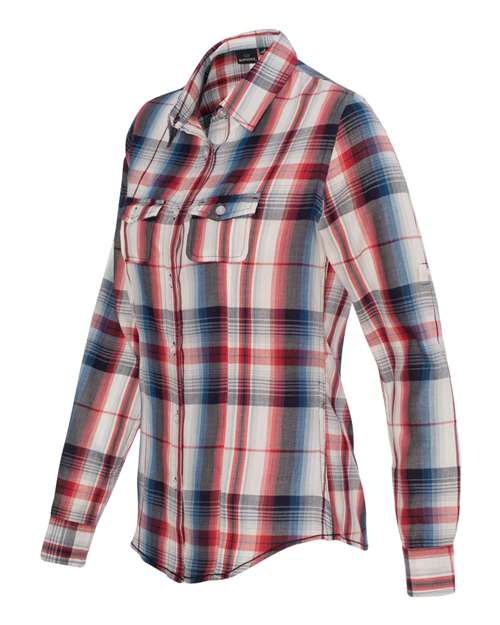 Burnside - Women's Long Sleeve Plaid Shirt - 5222