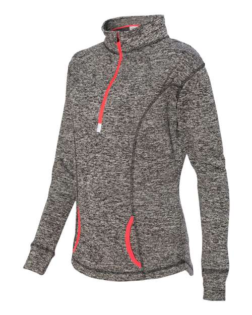 J. America - Women's Cosmic Fleece Quarter-Zip Pullover - 8617