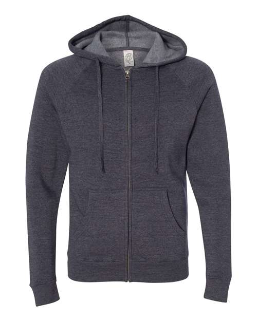 Independent Trading Co. - Unisex Special Blend Raglan Full-Zip Hooded Sweatshirt - PRM33SBZ