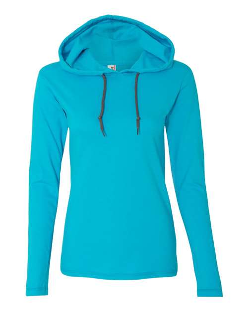 Anvil - Women’s Lightweight Hooded Long Sleeve T-Shirt - 887L