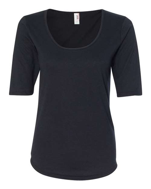 Anvil - Women's Triblend Deep Scoopneck Three-Quarter Sleeve T-Shirt - 6756L