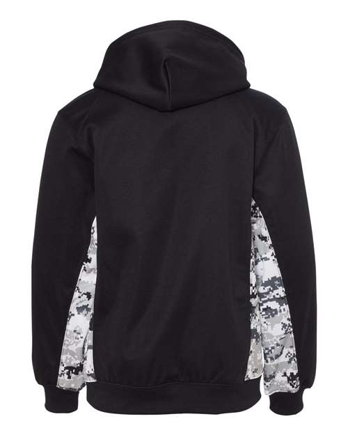 Badger - Youth Digital Camo Colorblock Performance Fleece Hooded Sweatshirt - 2464