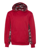 Badger - Youth Digital Camo Colorblock Performance Fleece Hooded Sweatshirt - 2464