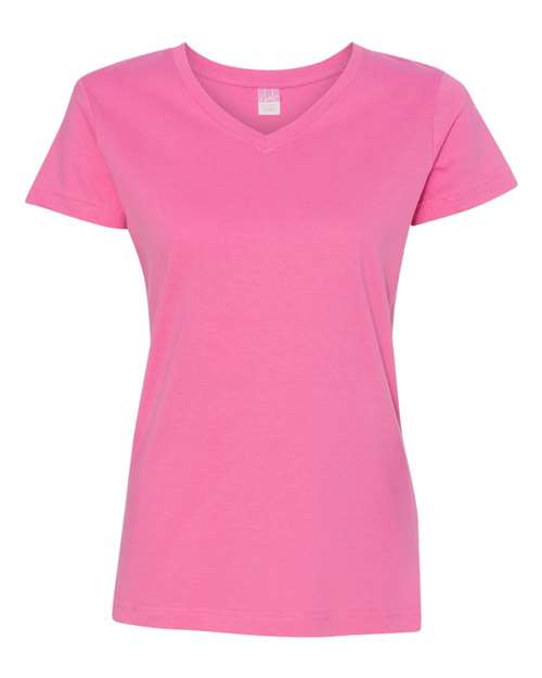 LAT - Women's V-Neck Fine Jersey Tee - 3507 (More Color)