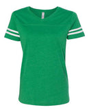 LAT - Women's Football V-Neck Fine Jersey Tee - 3537