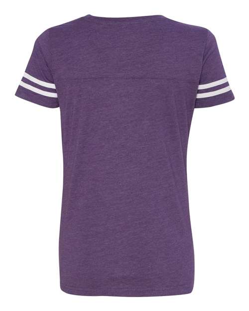 LAT - Women's Football V-Neck Fine Jersey Tee - 3537