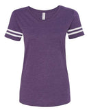 LAT - Women's Football V-Neck Fine Jersey Tee - 3537