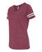 LAT - Women's Football V-Neck Fine Jersey Tee - 3537