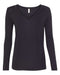 BELLA + CANVAS - Women's Flowy Long Sleeve V-Neck Tee - 8855