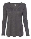 BELLA + CANVAS - Women's Flowy Long Sleeve V-Neck Tee - 8855