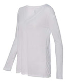 BELLA + CANVAS - Women's Flowy Long Sleeve V-Neck Tee - 8855