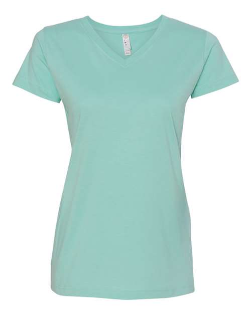 LAT - Women's V-Neck Fine Jersey Tee - 3507