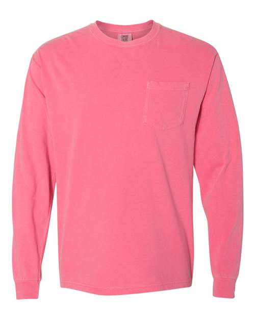 Comfort Colors - Garment-Dyed Heavyweight Long Sleeve Pocket T-Shirt - 4410