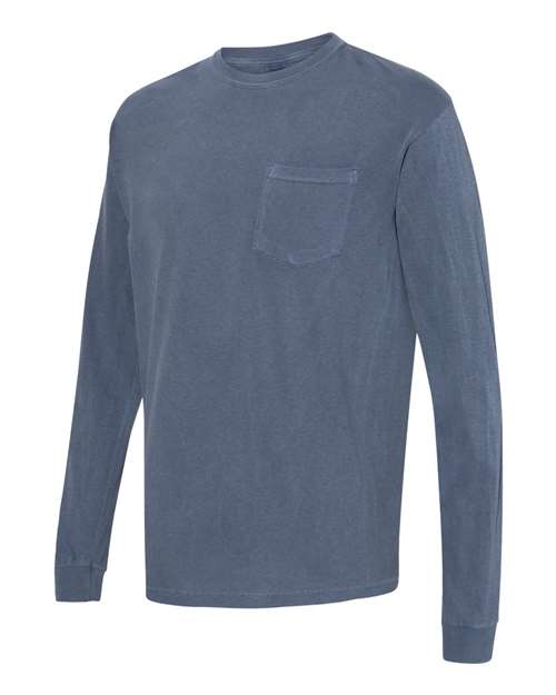 Comfort Colors - Garment-Dyed Heavyweight Long Sleeve Pocket T-Shirt - 4410