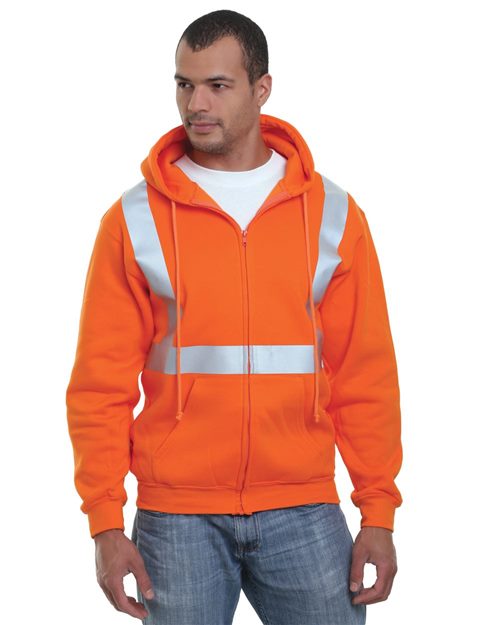 Bayside - USA-Made Hi-Visibility Full-Zip Hooded Fleece - 3790