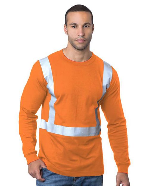 Bayside - USA-Made 50/50 Hi-Visibility Long Sleeve Tee - 3762