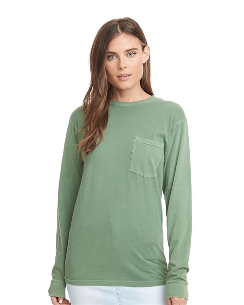 Next Level - Inspired Dye Long Sleeve Pocket Crew - 7451