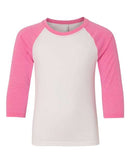 Next Level - Youth CVC Three-Quarter Sleeve Raglan - 3352