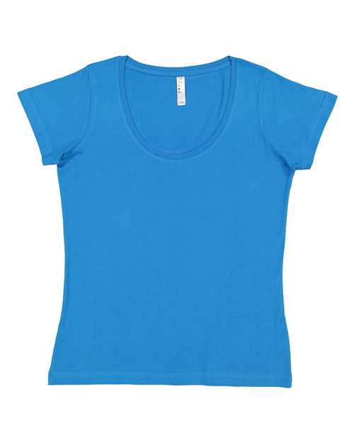 LAT - Women's Scoop Neck Fine Jersey Tee - 3504