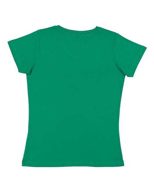 LAT - Women's V-Neck Fine Jersey Tee - 3507