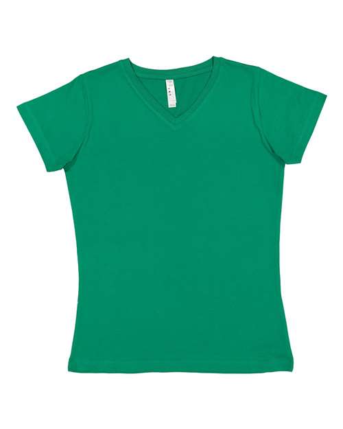 LAT - Women's V-Neck Fine Jersey Tee - 3507 (More Color)