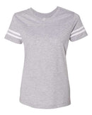 LAT - Women's Football V-Neck Fine Jersey Tee - 3537