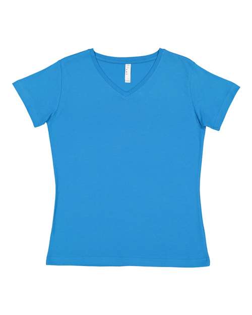 LAT - Women's V-Neck Premium Jersey Tee - 3587