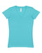 LAT - Junior Fit V-Neck Fine Jersey Tee - 3607