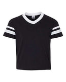 Augusta Sportswear - Youth V-Neck Jersey with Striped Sleeves - 361