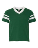 Augusta Sportswear - Youth V-Neck Jersey with Striped Sleeves - 361