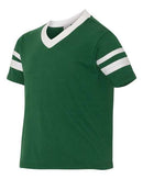 Augusta Sportswear - Youth V-Neck Jersey with Striped Sleeves - 361