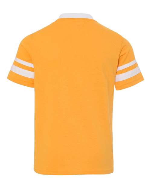 Augusta Sportswear - Youth V-Neck Jersey with Striped Sleeves - 361