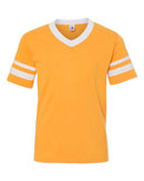 Augusta Sportswear - Youth V-Neck Jersey with Striped Sleeves - 361