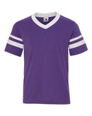 Augusta Sportswear - Youth V-Neck Jersey with Striped Sleeves - 361