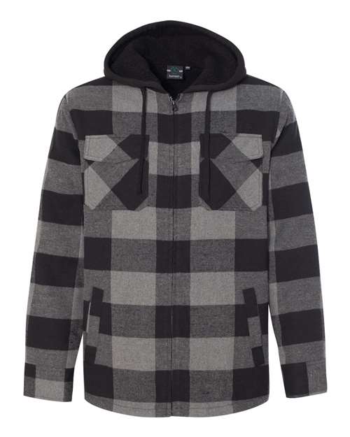 Burnside - Quilted Flannel Full-Zip Hooded Jacket - 8620