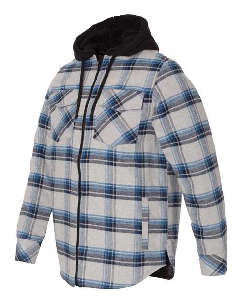 Burnside - Quilted Flannel Full-Zip Hooded Jacket - 8620