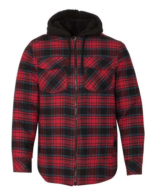 Burnside - Quilted Flannel Full-Zip Hooded Jacket - 8620