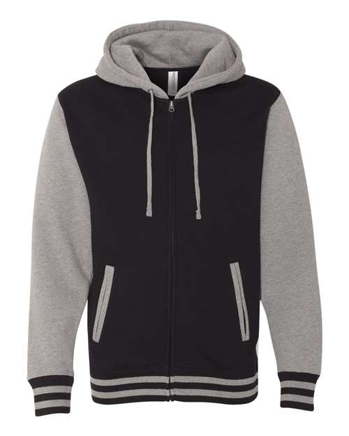 Independent Trading Co. - Unisex Heavyweight Varsity Full-Zip Hooded Sweatshirt - IND45UVZ