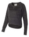 J. America - Women's Odyssey Striped Performance Fleece Hi-Low Crewneck Sweatshirt - 8663